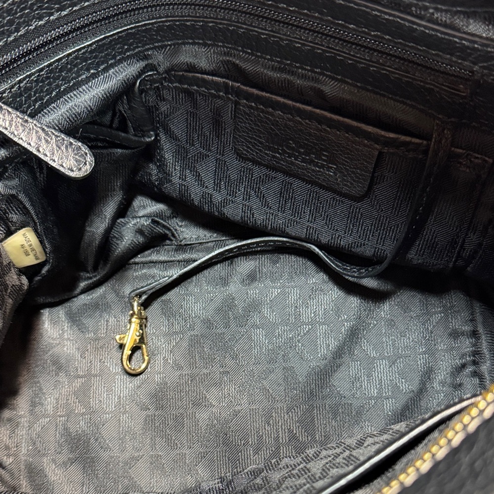 Michael Kors Black Textured Satchel - Picture 15 of 15